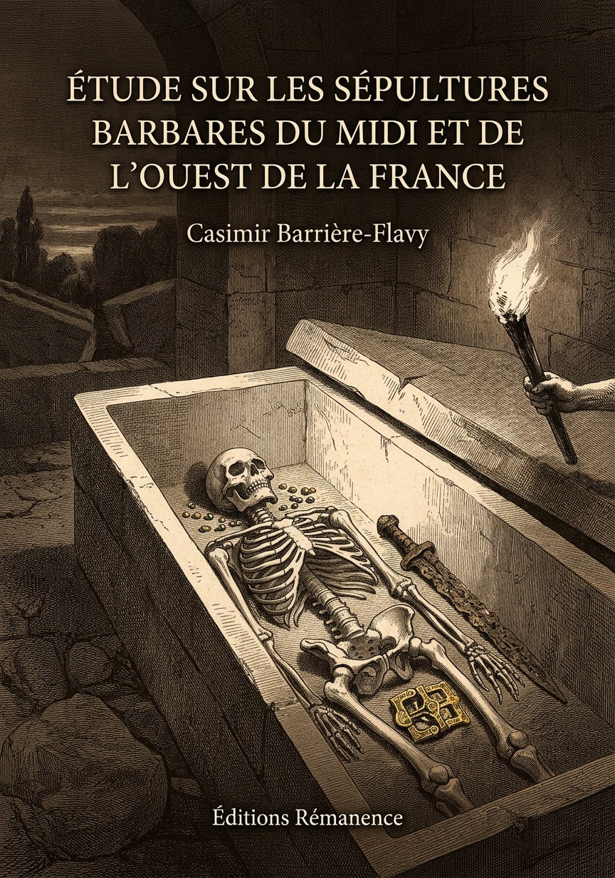 Livre Étude sur les sépultures barbares du Midi et de l’Ouest de la France par Casimir Barrière-Flavy - Couverture - Editions Remanence