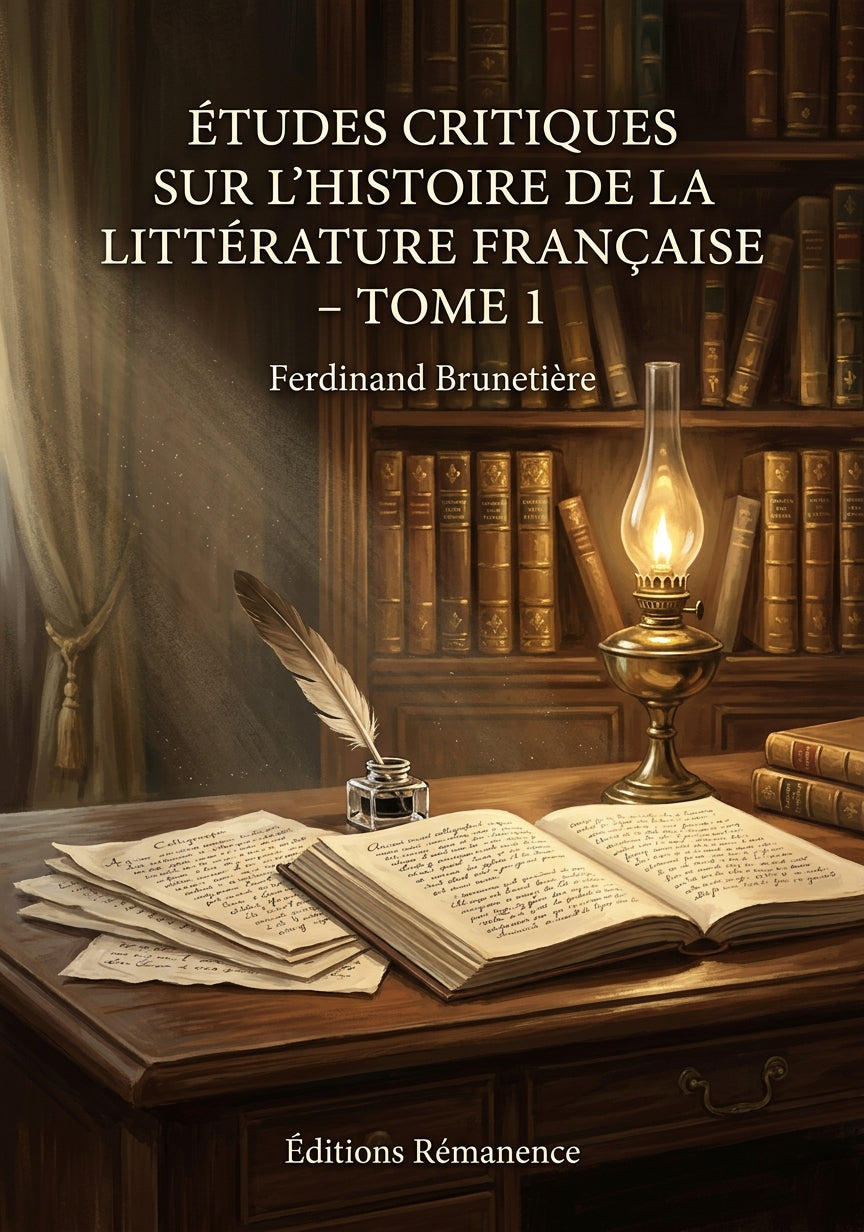 Livre Études critiques sur l’histoire de la littérature française - Tome 3 par Ferdinand Brunetière - Couverture - Editions Remanence