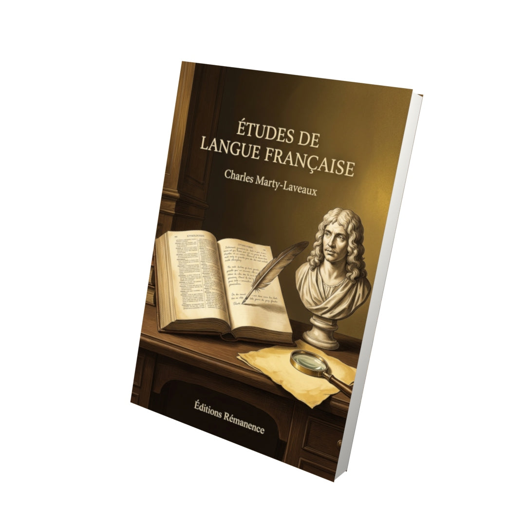 Livre Études de langue française par Charles Marty-Laveaux - Vue 3D - Editions Remanence
