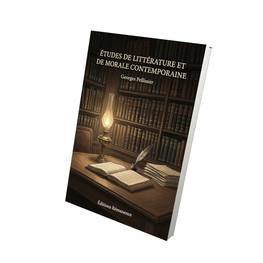 Livre Études de littérature et de morale contemporaine par Georges Pellissier - Vue 3D - Editions Remanence