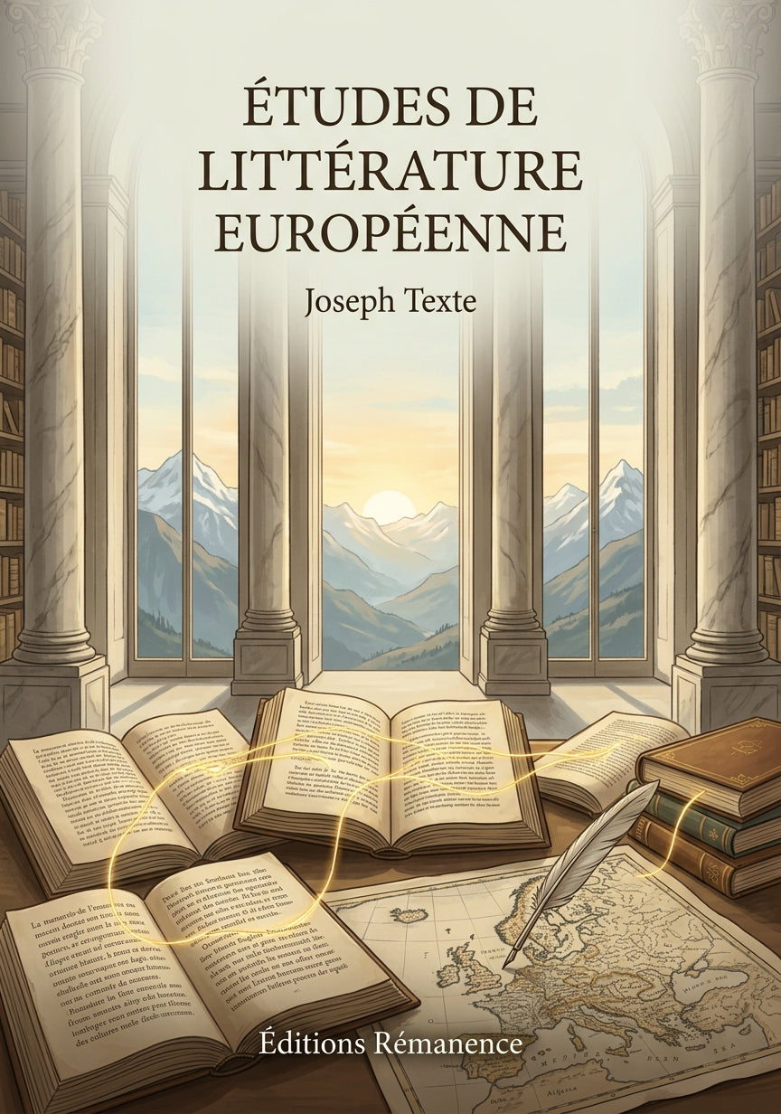 Livre Études de littérature européenne par Joseph Texte - Couverture - Editions Remanence
