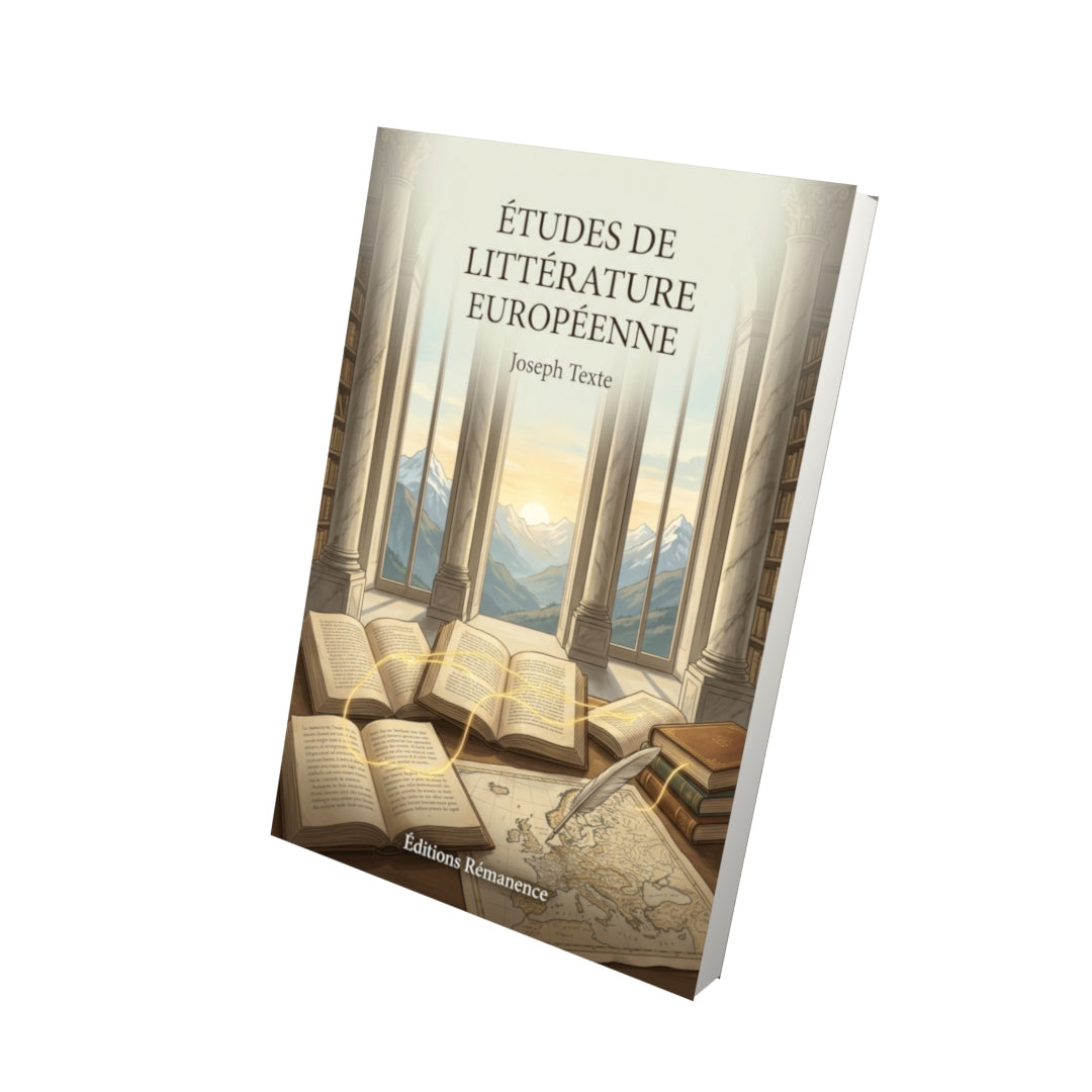 Livre Études de littérature européenne par Joseph Texte - Vue 3D - Editions Remanence