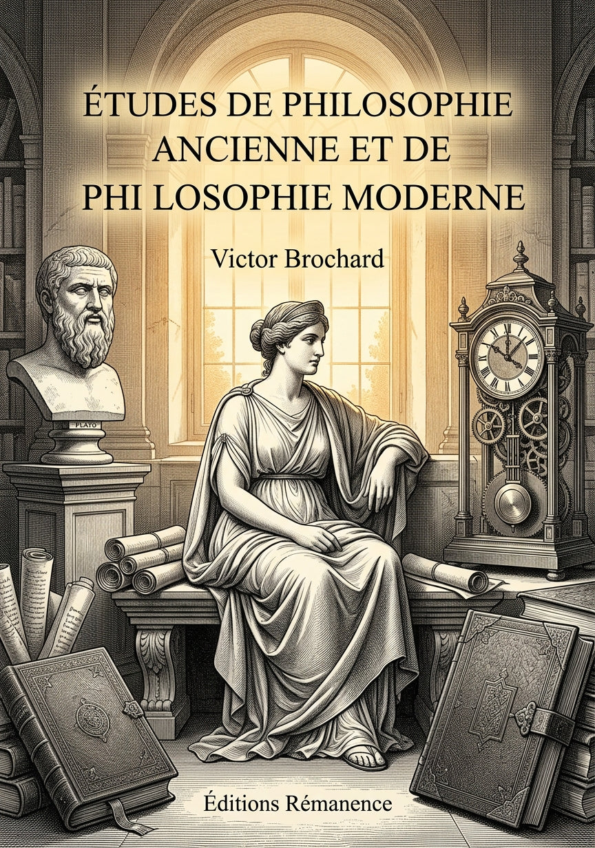 Livre Études de philosophie ancienne et de philosophie moderne par Victor Brochard - Couverture - Editions Remanence
