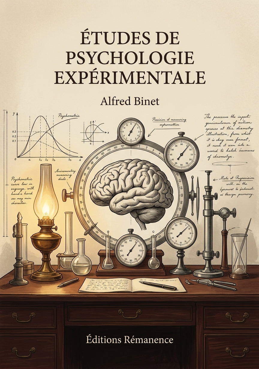 Livre Études de psychologie expérimentale par Alfred Binet - Couverture - Editions Remanence