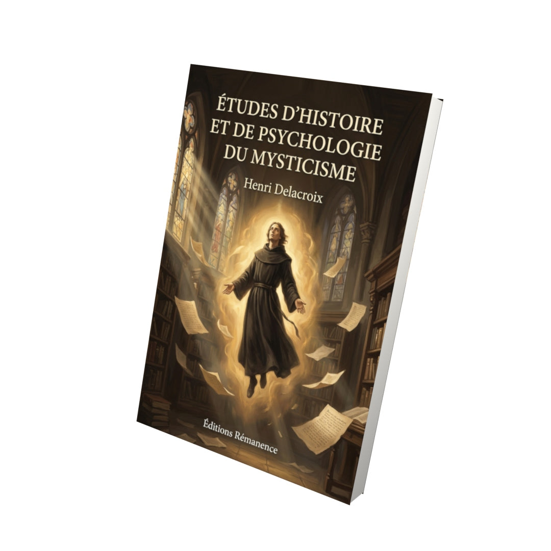 Livre Études d’histoire et de psychologie du mysticisme par Henri Delacroix - Vue 3D - Editions Remanence