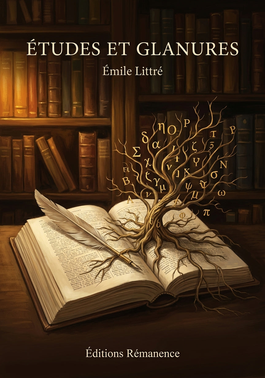 Livre Études et glanures par Émile Littré - Couverture - Editions Remanence