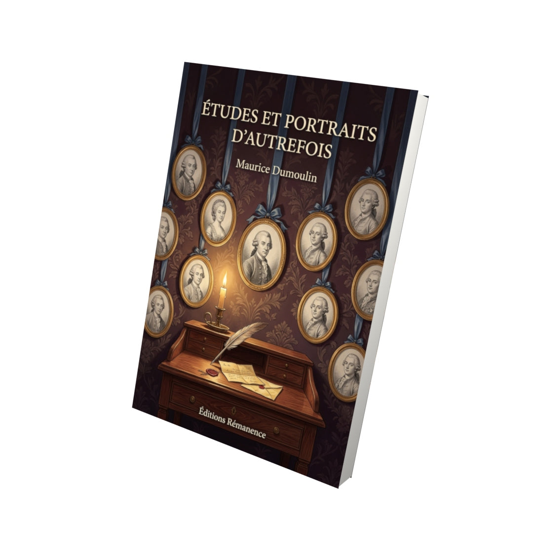 Livre Études et portraits d'autrefois par Maurice Dumoulin - Vue 3D - Editions Remanence