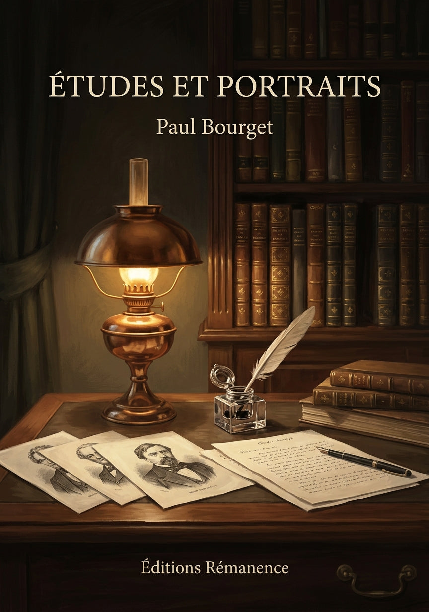 Livre Études et Portraits par Paul Bourget - Couverture - Editions Remanence