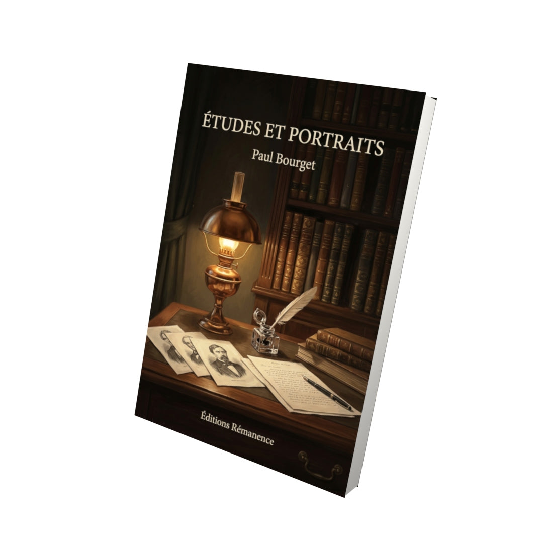 Livre Études et Portraits par Paul Bourget - Vue 3D - Editions Remanence