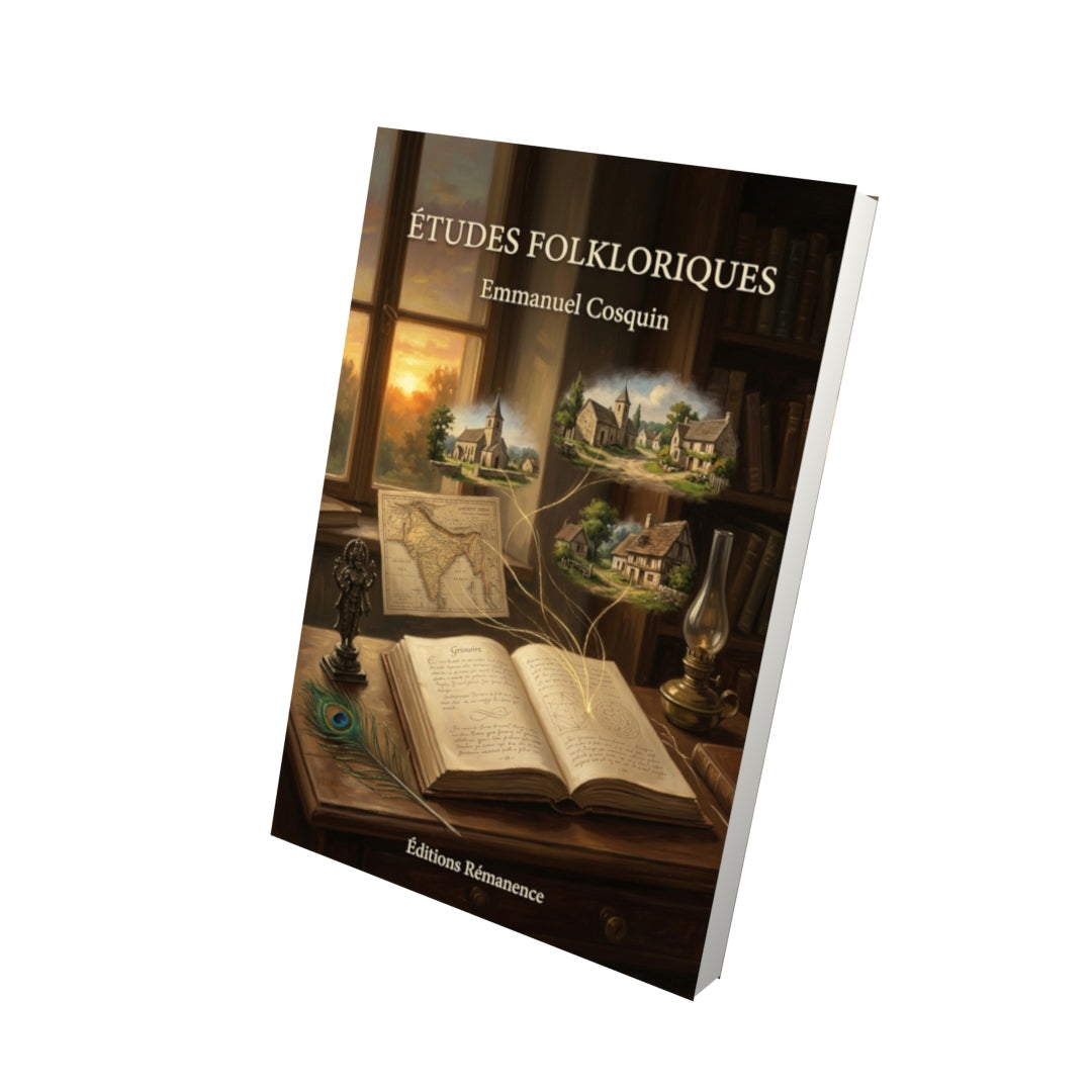 Livre Études folkloriques par Emmanuel Cosquin - Vue 3D - Editions Remanence