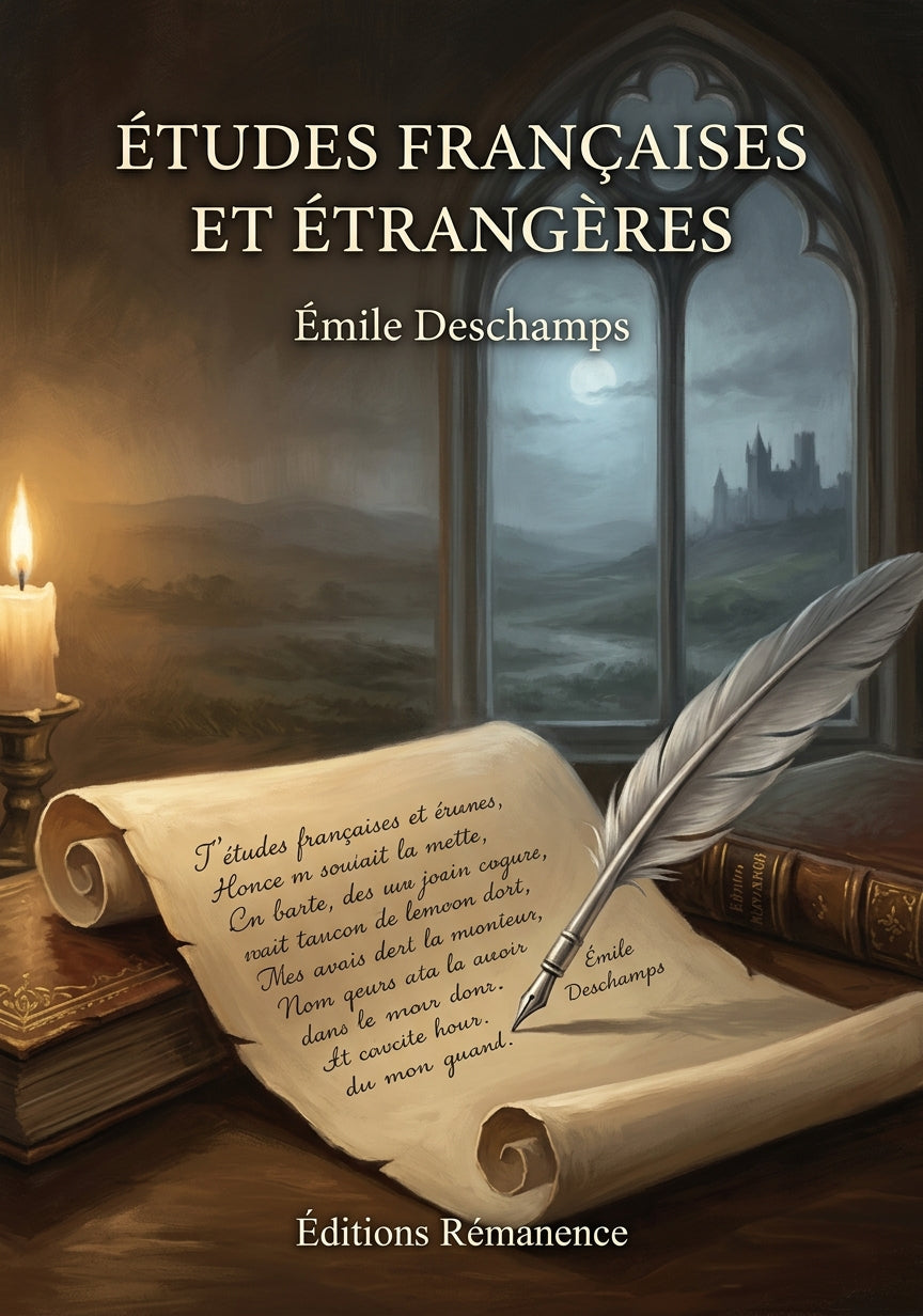 Livre Études françaises et étrangères par Émile Deschamps - Couverture - Editions Remanence