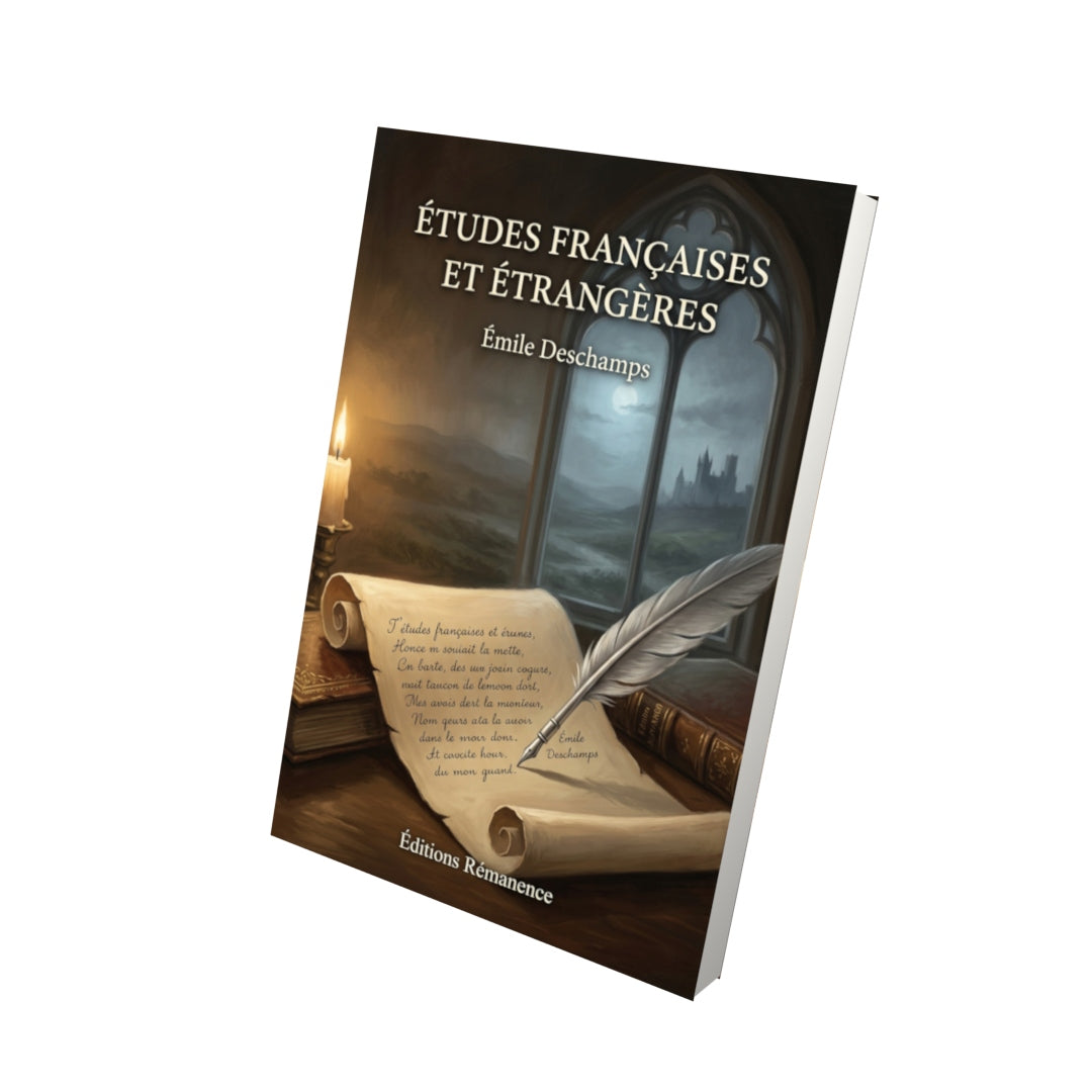 Livre Études françaises et étrangères par Émile Deschamps - Vue 3D - Editions Remanence