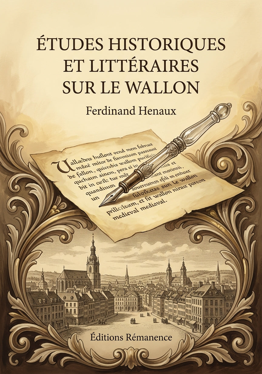 Livre Études historiques et littéraires sur le wallon par Ferdinand Henaux - Couverture - Editions Remanence