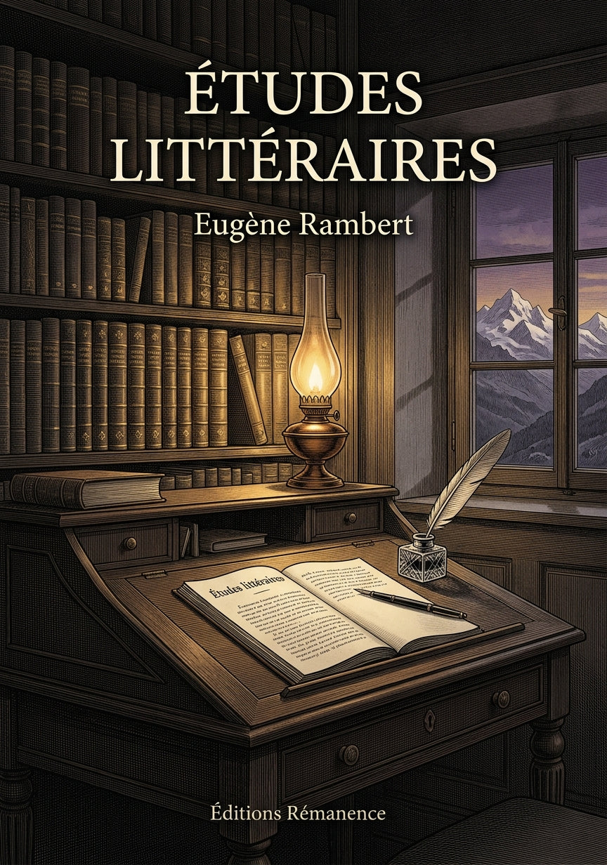 Livre Études littéraires par Eugène Rambert - Couverture - Editions Remanence