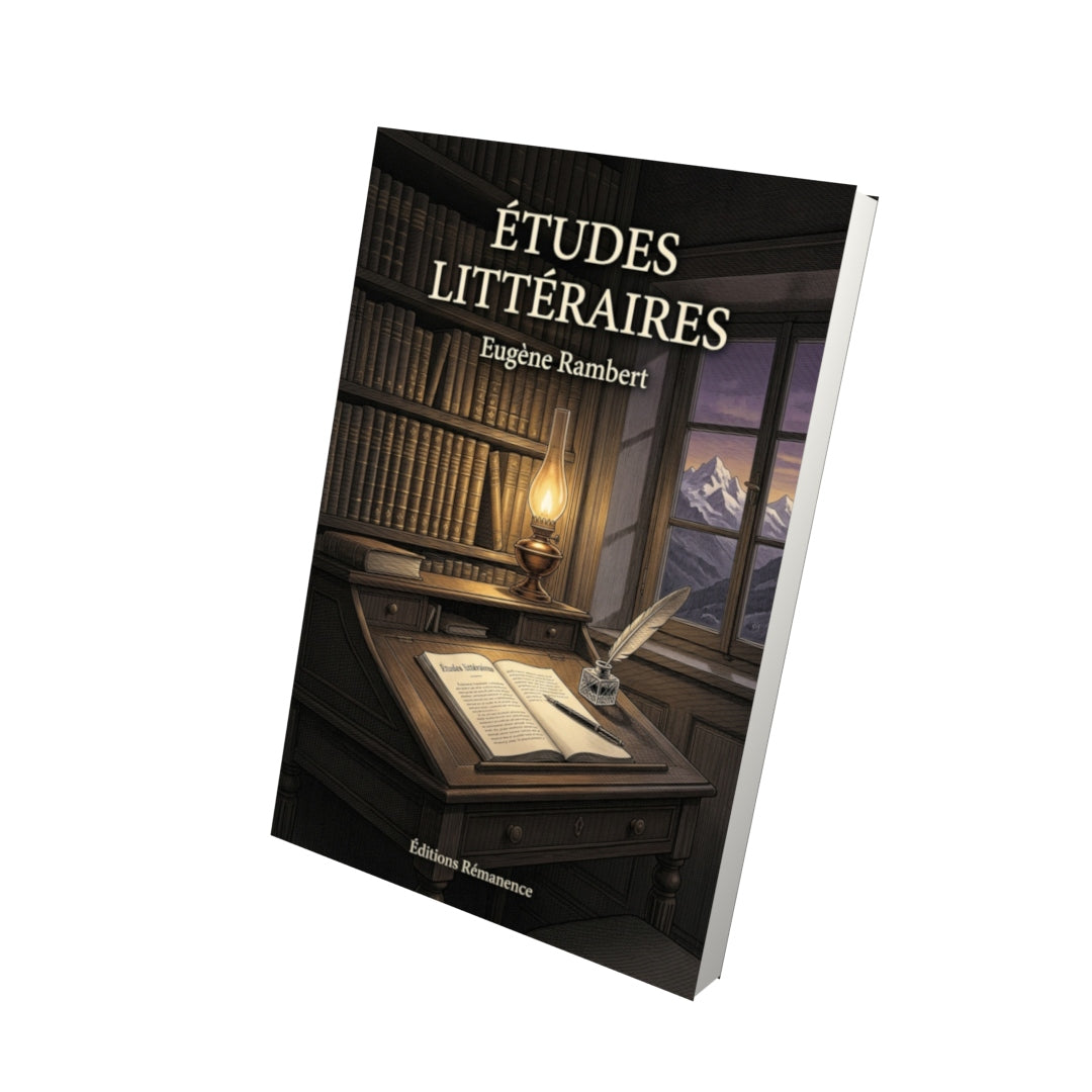 Livre Études littéraires par Eugène Rambert - Vue 3D - Editions Remanence