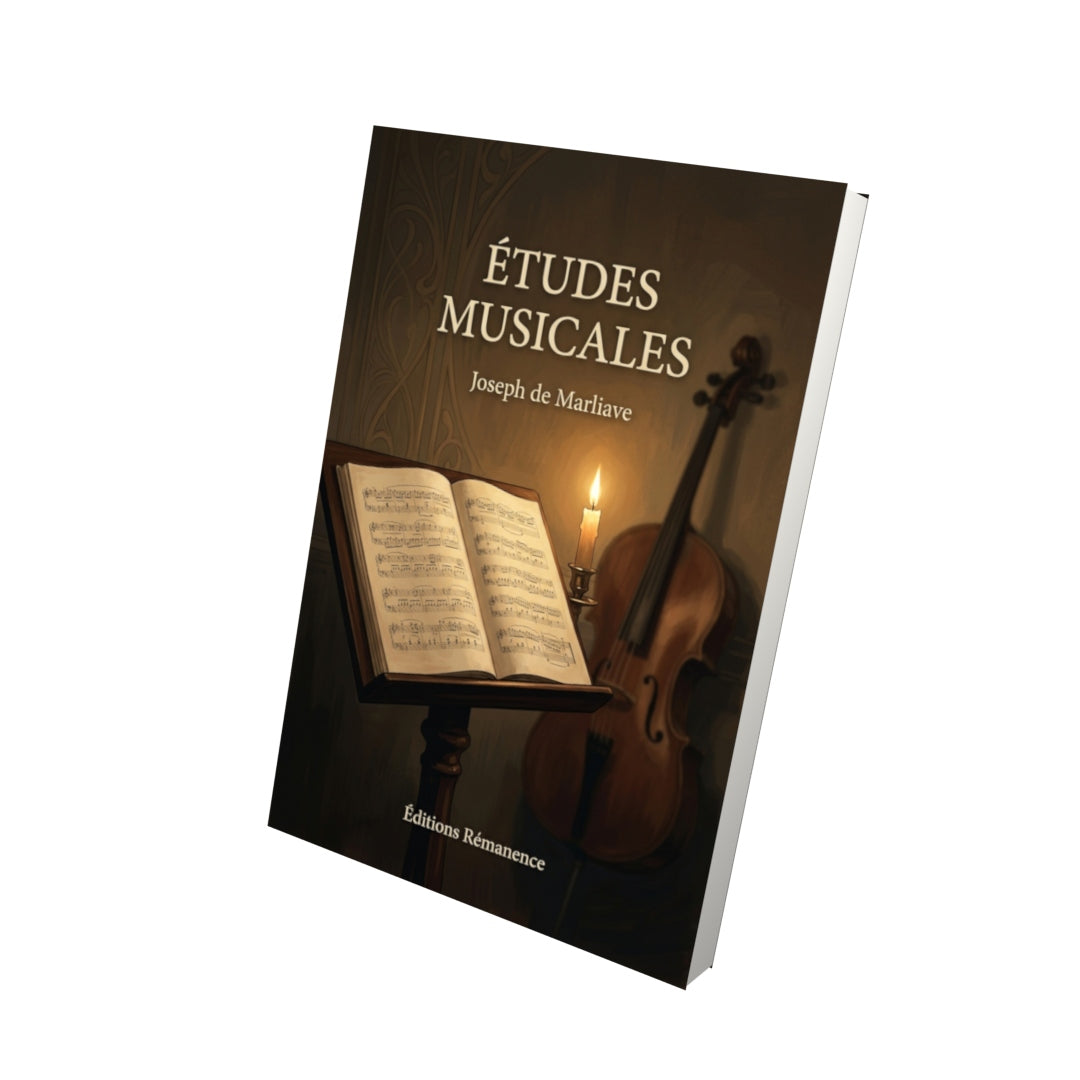 Livre Études musicales par Joseph de Marliave - Vue 3D - Editions Remanence
