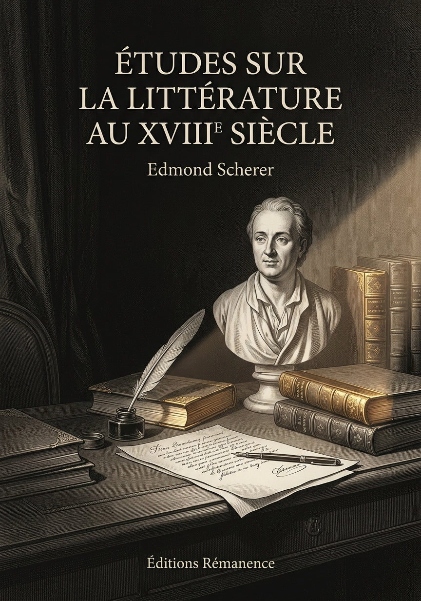 Livre Études sur la littérature au XVIIIe siècle par Edmond Scherer - Couverture - Editions Remanence