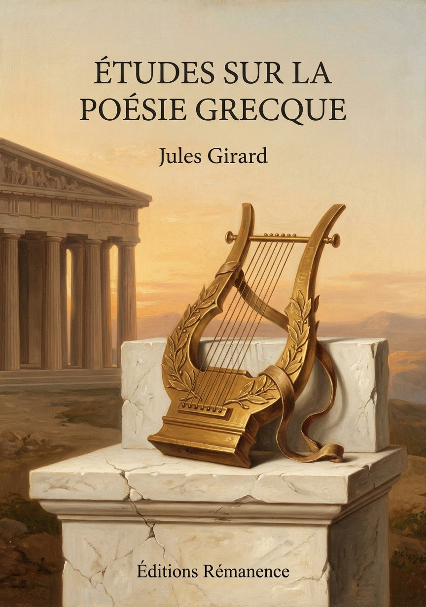 Livre Études sur la poésie grecque par Jules Girard - Couverture - Editions Remanence