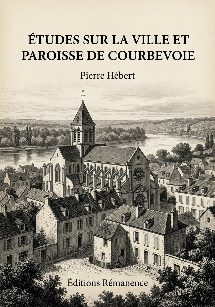 Livre Études sur la ville et paroisse de Courbevoie par Pierre Hébert - Couverture - Editions Remanence