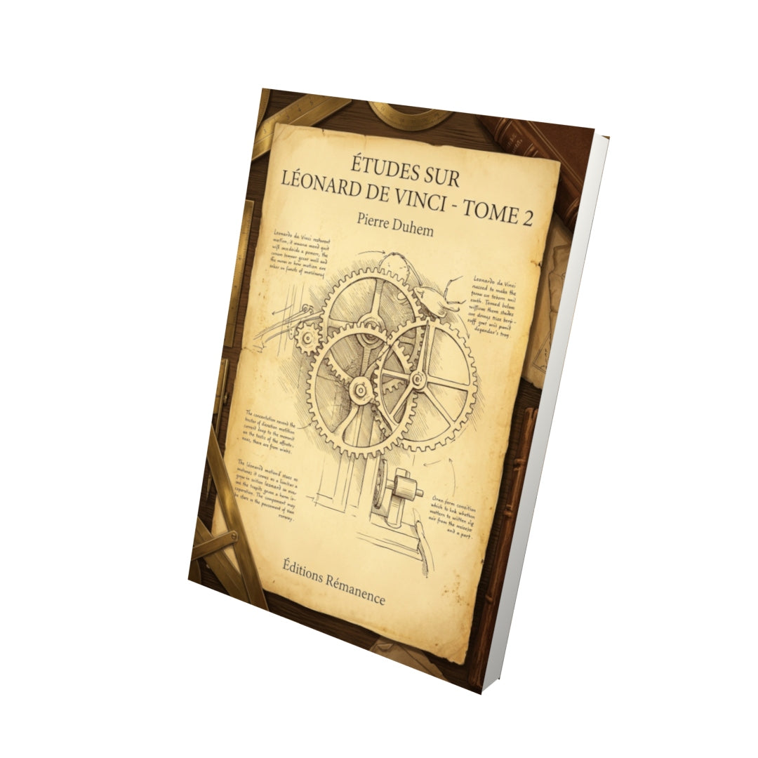 Livre Études sur Léonard de Vinci - Tome 2 par Pierre Duhem - Vue 3D - Editions Remanence