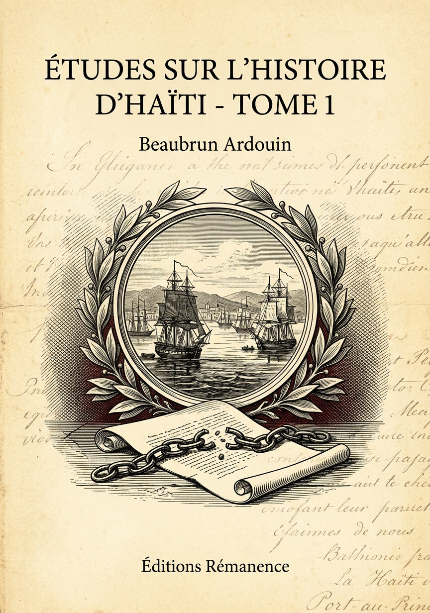 Livre Études sur l’histoire d’Haïti - Tome 1 par Beaubrun Ardouin - Couverture - Editions Remanence