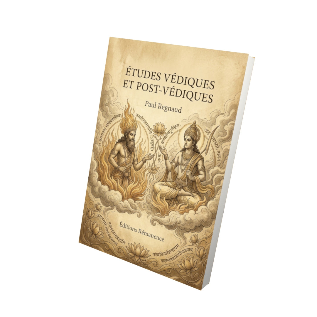 Livre Études védiques et post-védiques par Paul Regnaud - Vue 3D - Editions Remanence