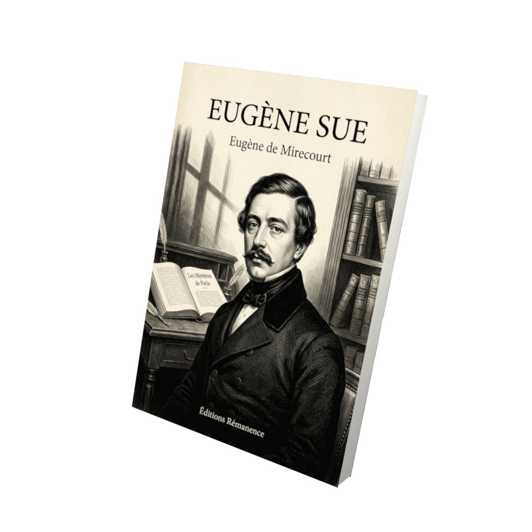 Livre Eugène Sue par Eugène de Mirecourt - Vue 3D - Editions Remanence
