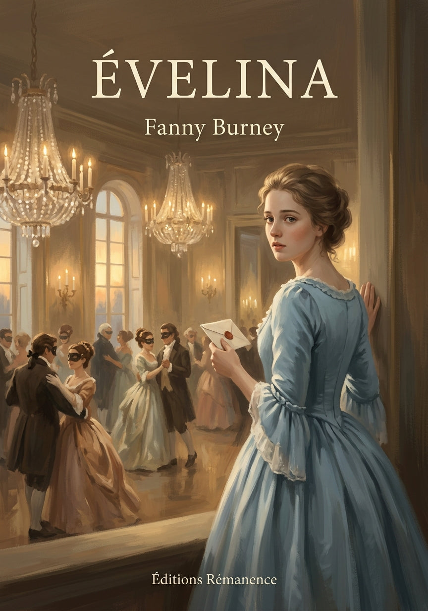 Livre Évelina par Fanny Burney - Couverture - Editions Remanence