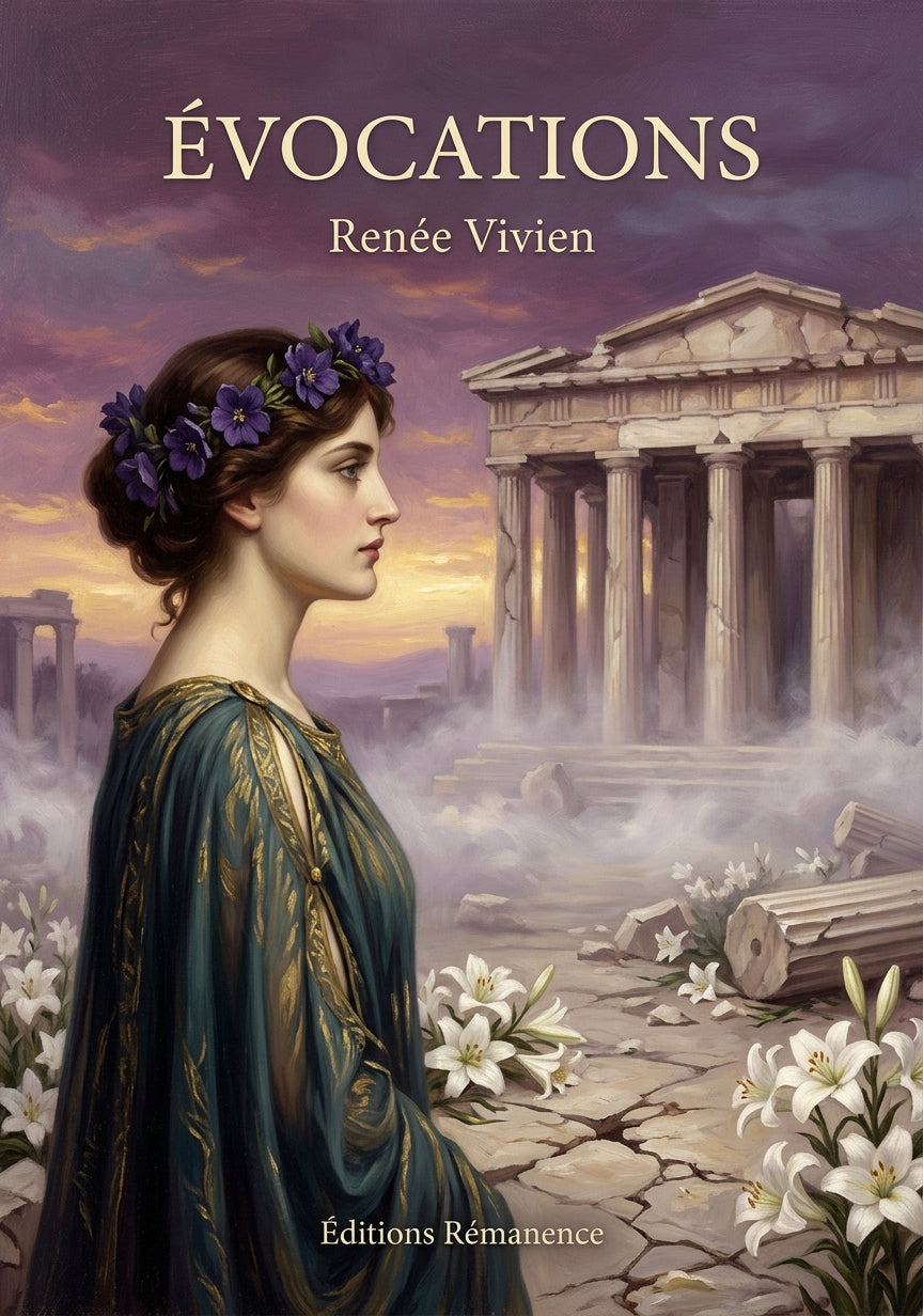 Livre Évocations par Renée Vivien - Couverture - Editions Remanence