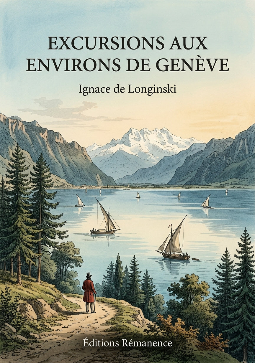 Livre Excursions aux environs de Genève par Ignace de Longinski - Couverture - Editions Remanence