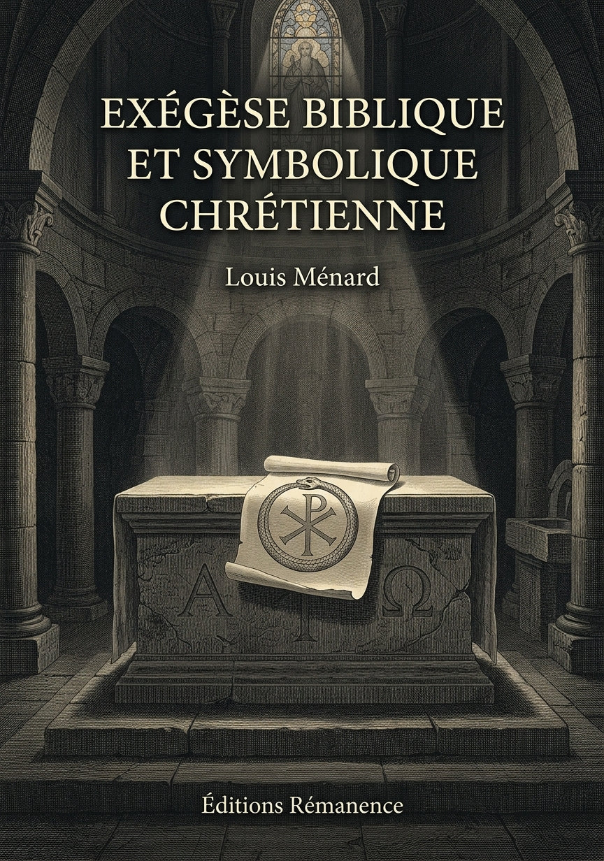 Livre Exégèse biblique et Symbolique Chrétienne par Louis Ménard - Couverture - Editions Remanence