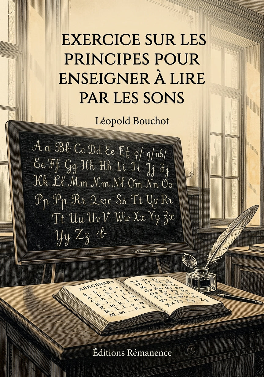 Livre Exercice sur les principes pour enseigner à lire par les sons par Léopold Bouchot - Couverture - Editions Remanence