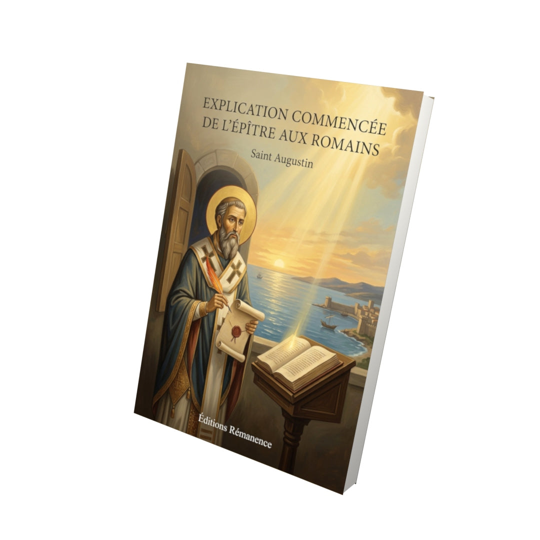 Livre Explication commencée de l'épître aux Romains - Saint Augustin - Vue 3D - Editions Remanence