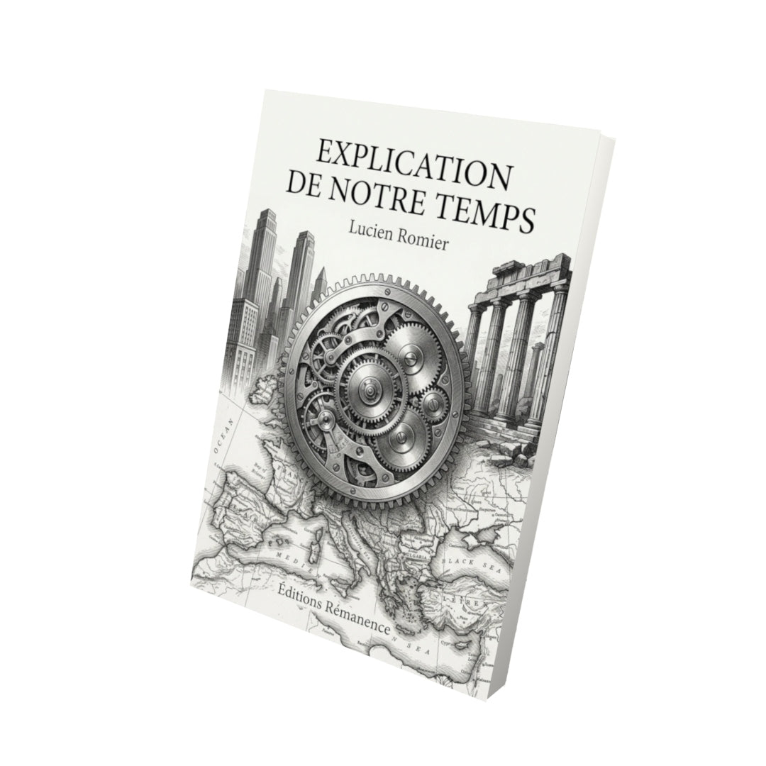 Livre Explication de notre temps - Lucien Romier - Vue 3D - Editions Remanence