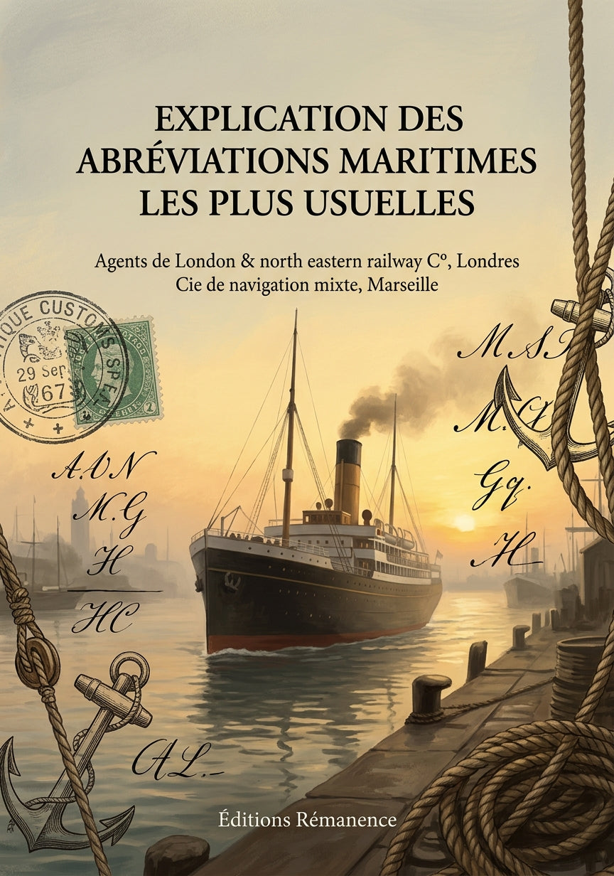Livre Explication des abréviations maritimes les plus usuelles par Agents de London & north eastern railway C°, Londres / Cie de navigation mixte, Marseille - Couverture - Editions Remanence