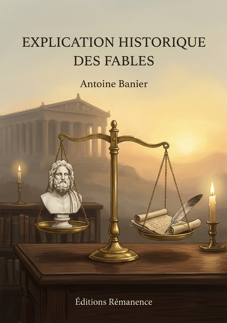 Livre Explication historique des fables par Antoine Banier - Couverture - Editions Remanence