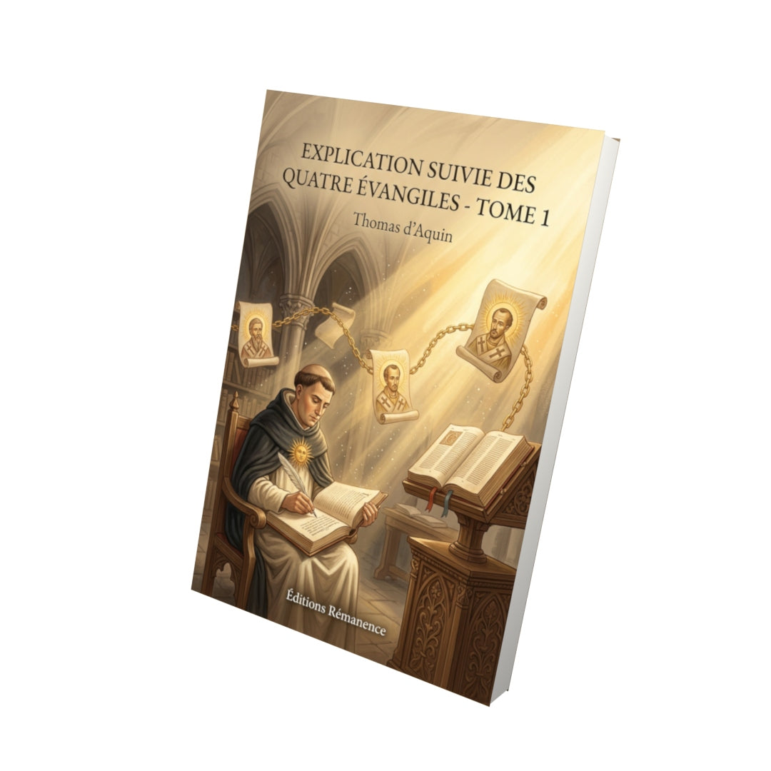 Livre Explication suivie des quatre Évangiles - Tome 4 par Thomas d’Aquin - Vue 3D - Editions Remanence