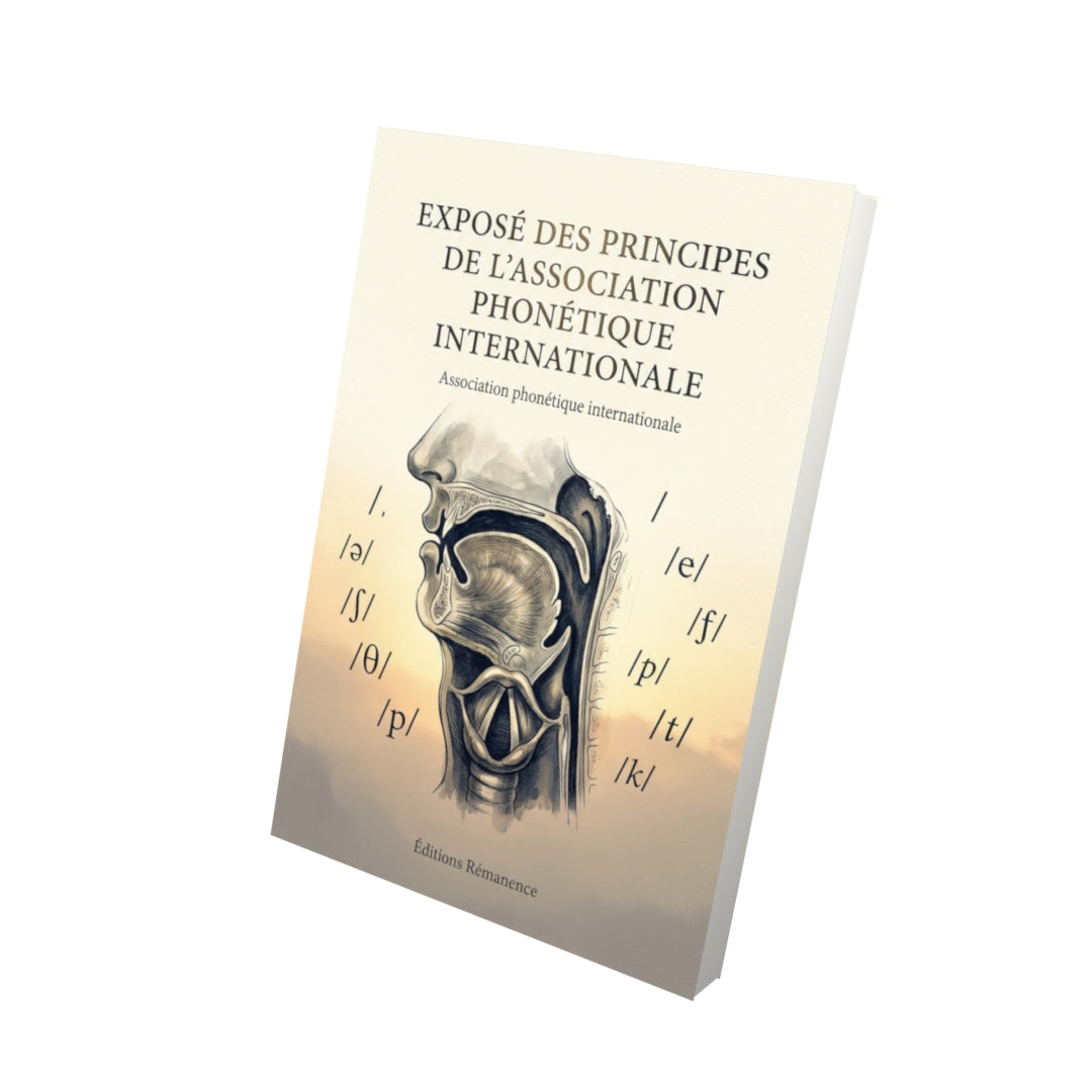 Livre Exposé des principes de l’Association phonétique internationale par Association phonétique internationale - Vue 3D - Editions Remanence