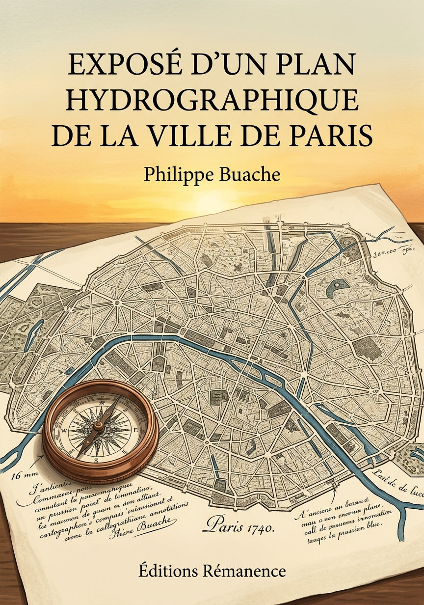 Livre Exposé d’un plan hydrographique de la ville de Paris par Philippe Buache - Couverture - Editions Remanence
