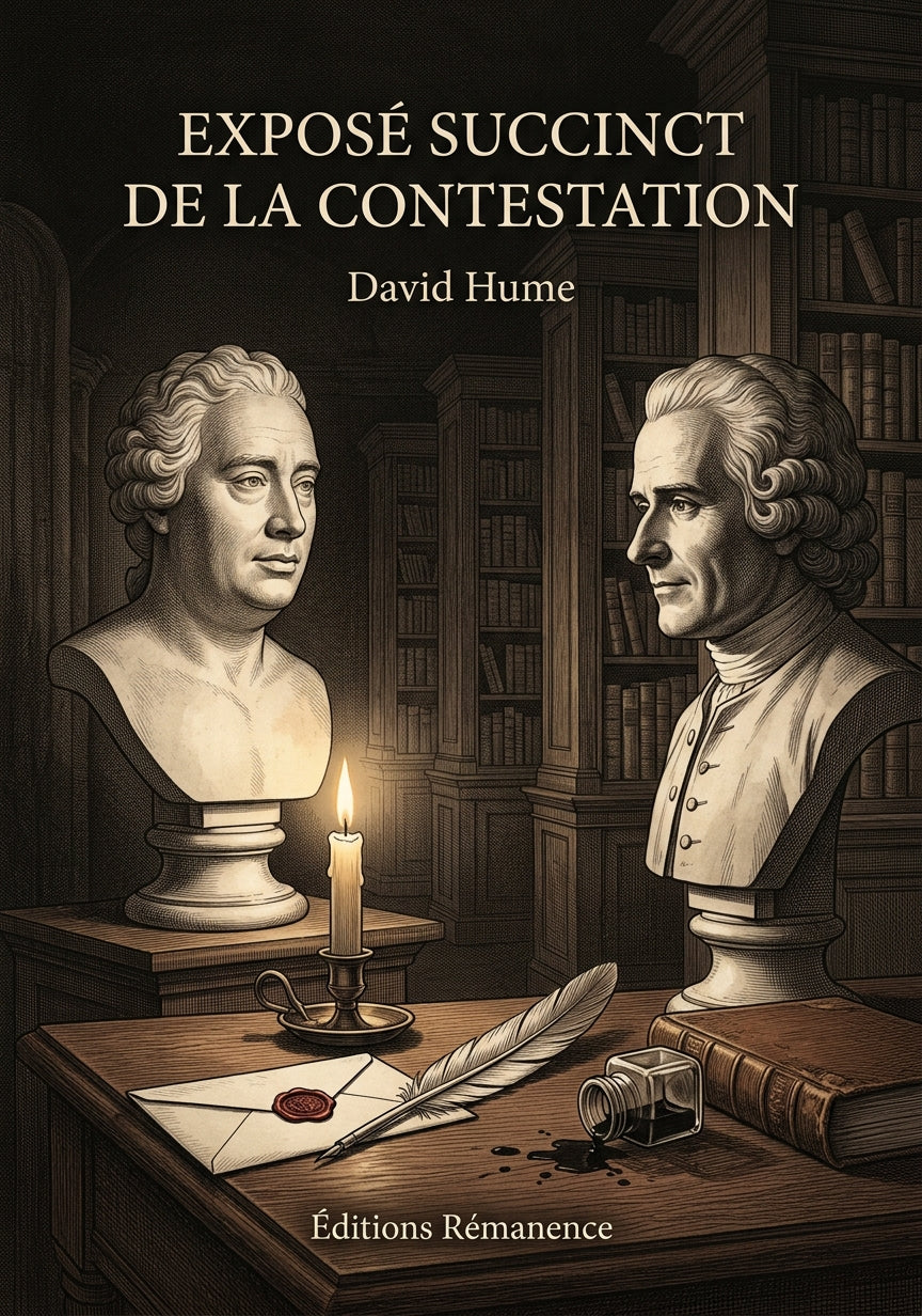 Livre Exposé succinct de la contestation par David Hume - Couverture - Editions Remanence