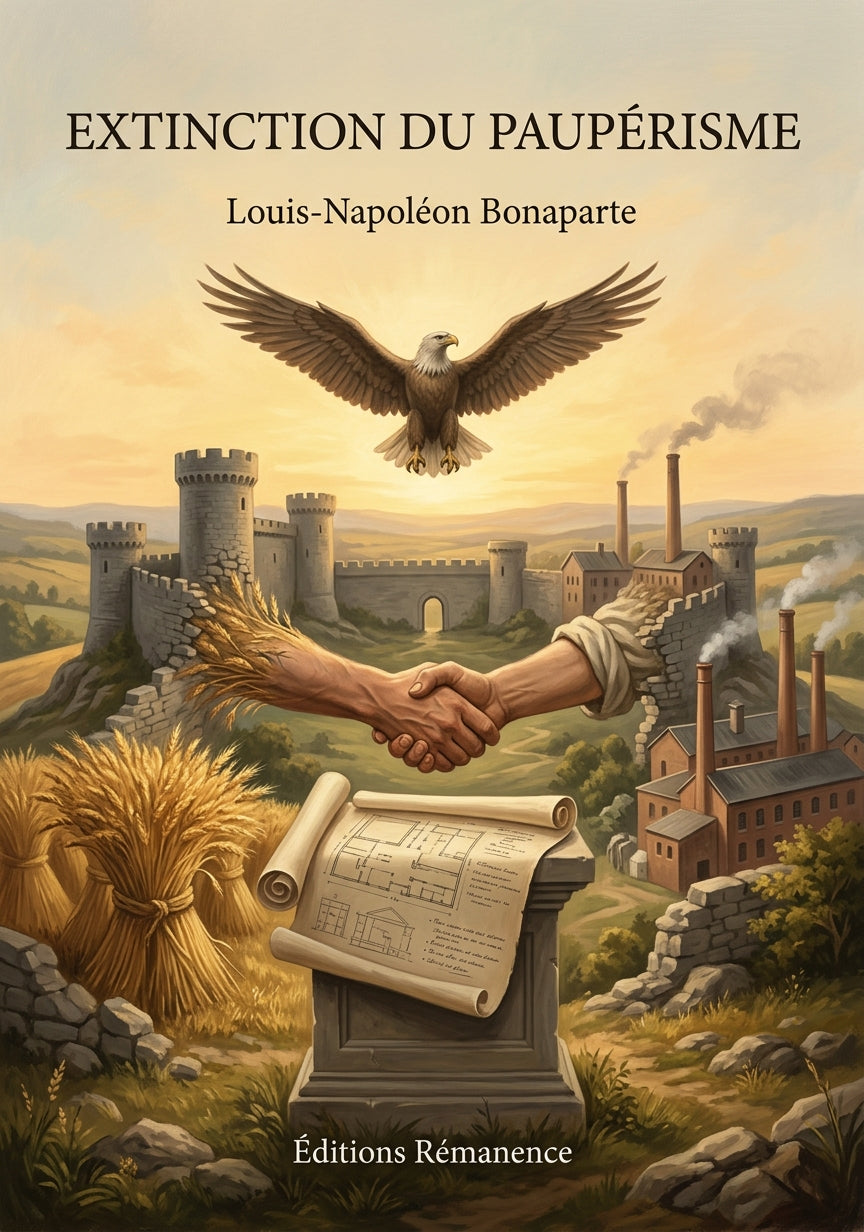 Livre Extinction du paupérisme par Louis-Napoléon Bonaparte - Couverture - Editions Remanence