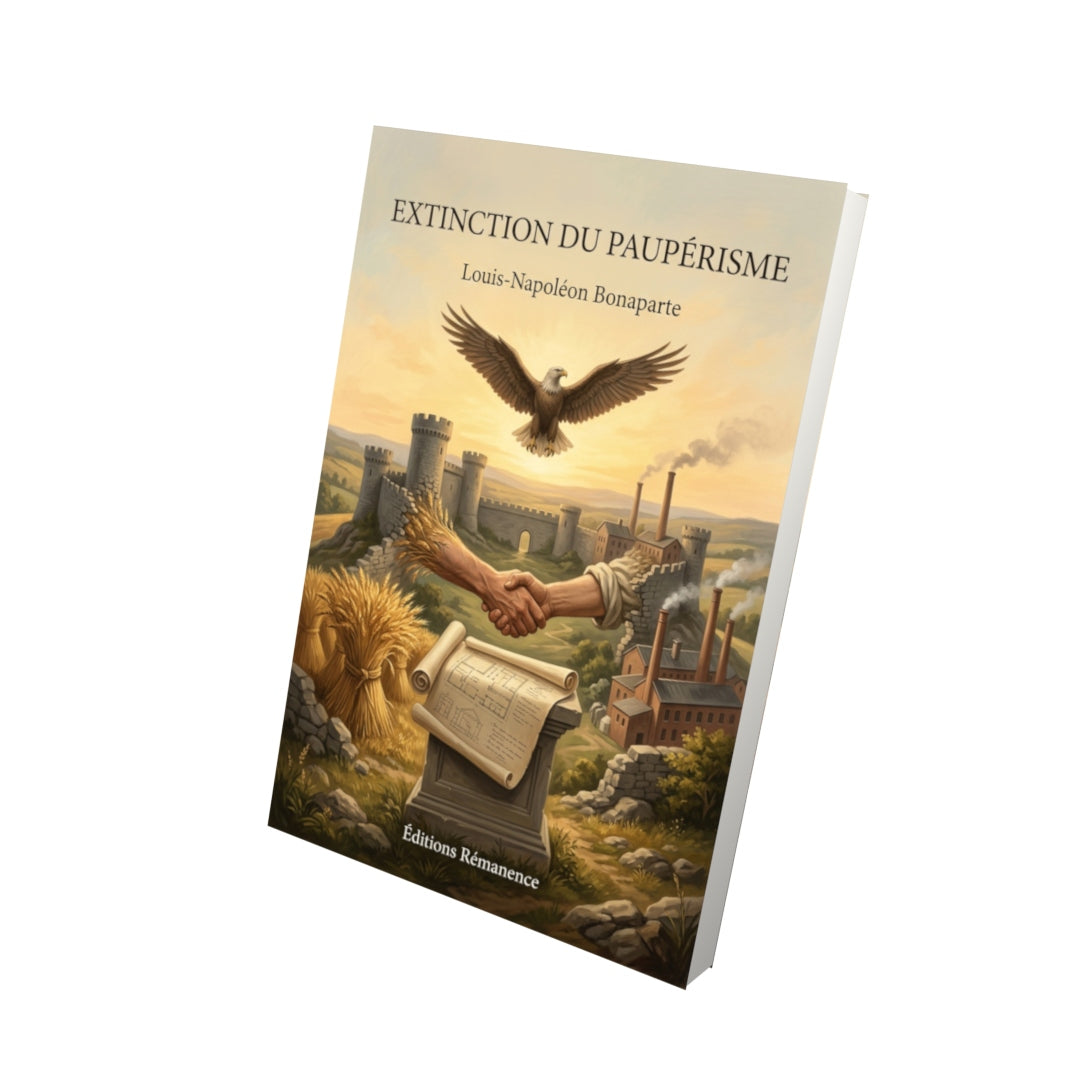 Livre Extinction du paupérisme par Louis-Napoléon Bonaparte - Vue 3D - Editions Remanence