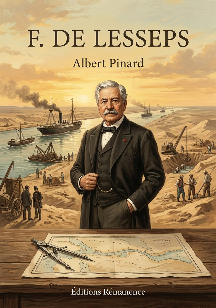 Livre F. de Lesseps par Albert Pinard - Couverture - Editions Remanence
