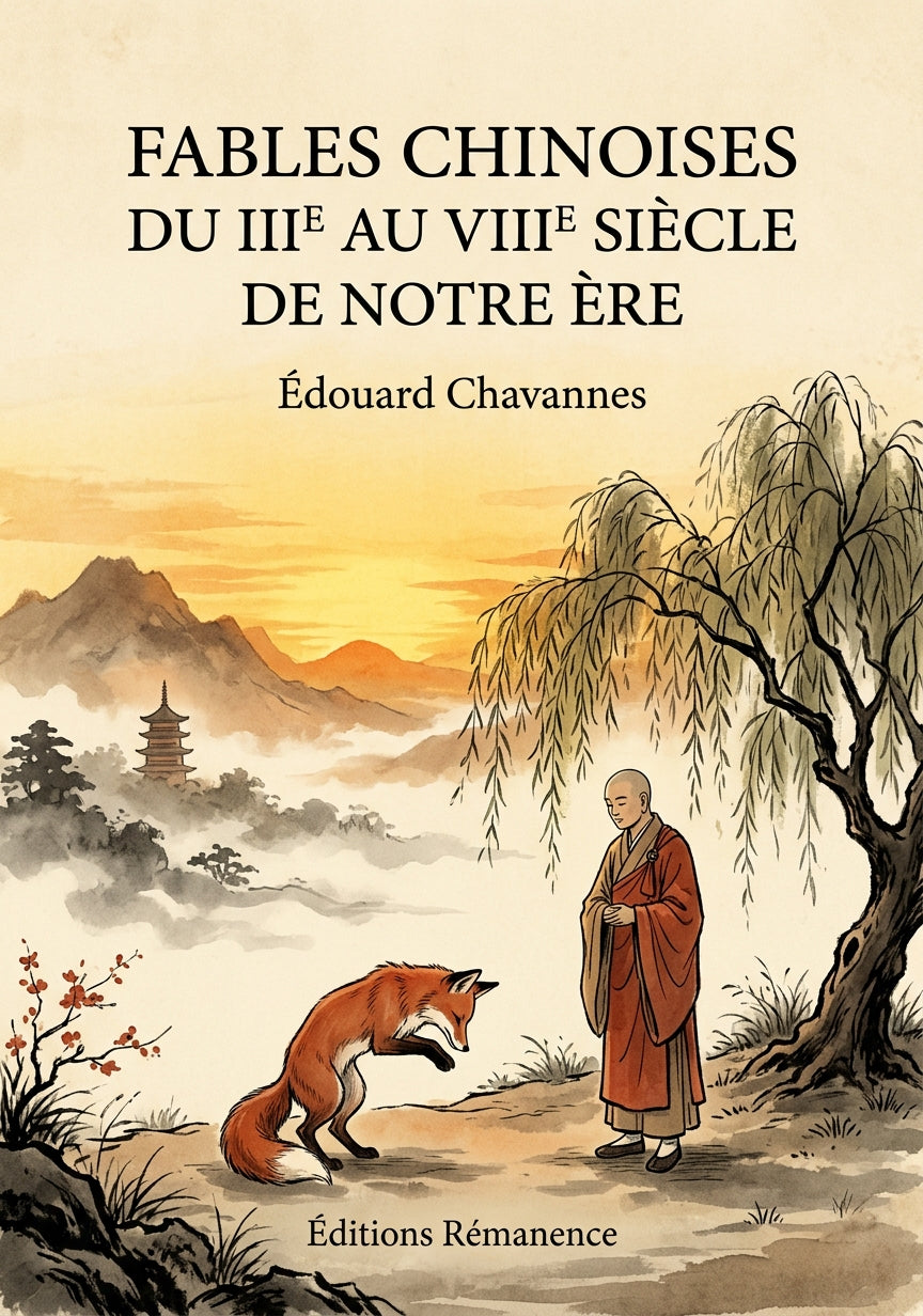 Livre Fables chinoises du IIIe au VIIIe siècle de notre ère par Édouard Chavannes - Couverture - Editions Remanence