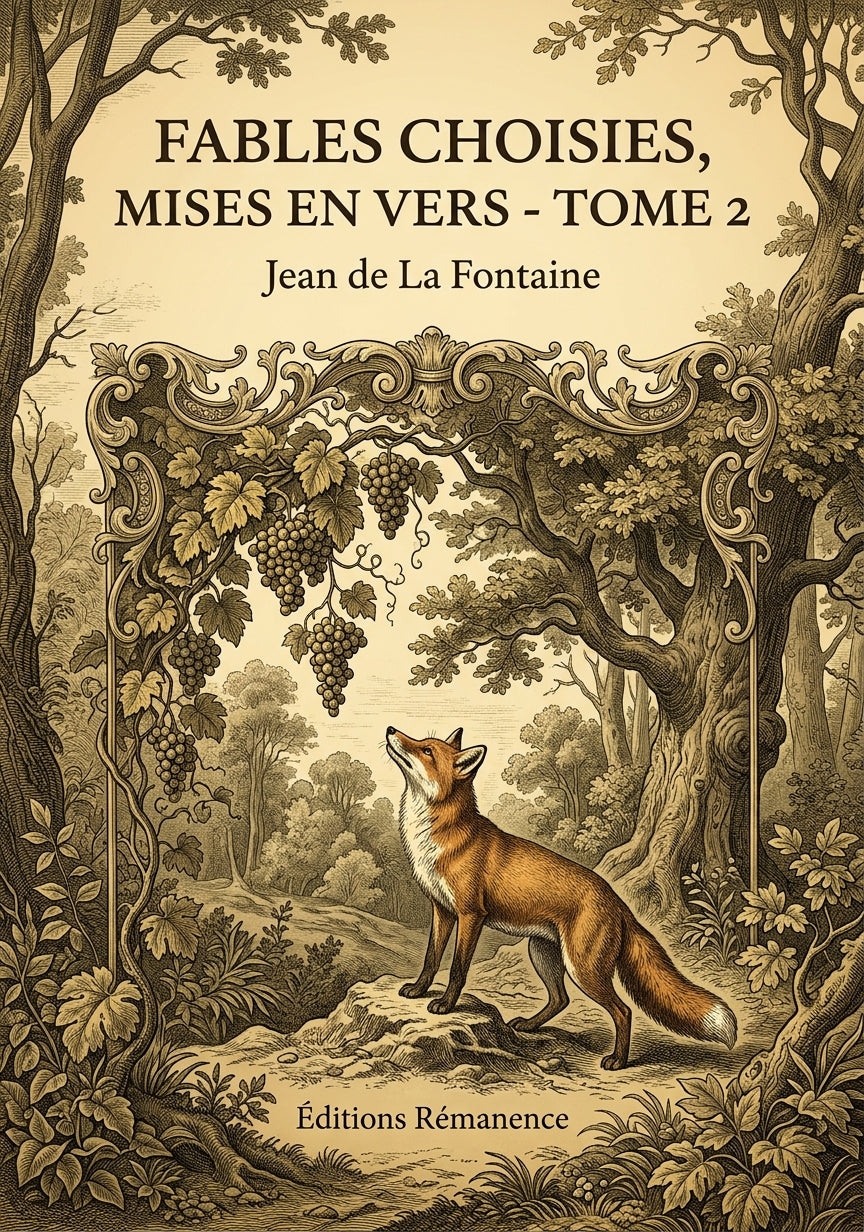 Livre Fables choisies, mises en vers - Tome 2 par Jean de La Fontaine - Couverture - Editions Remanence