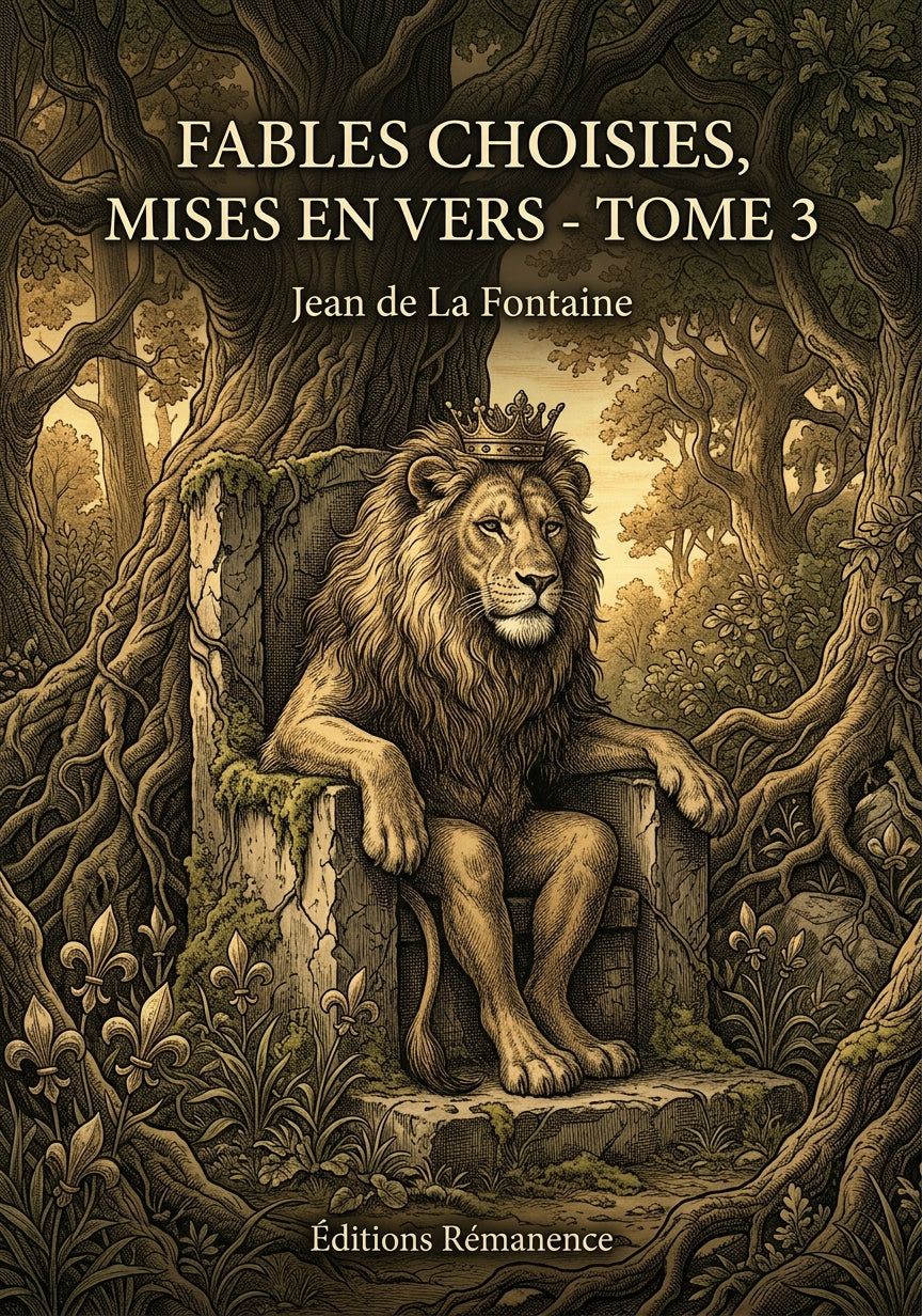 Livre Fables choisies, mises en vers - Tome 3 par Jean de La Fontaine - Couverture - Editions Remanence