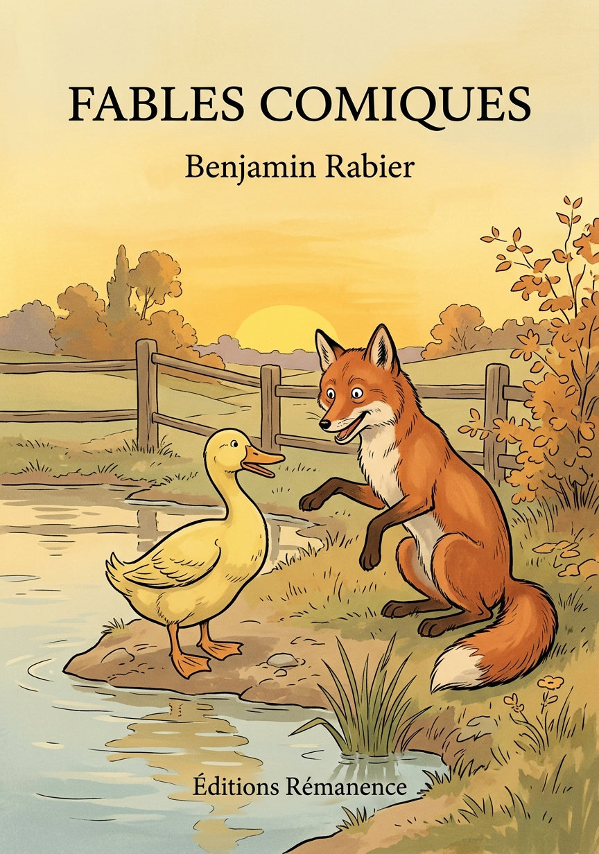 Livre Fables comiques par Benjamin Rabier - Couverture - Editions Remanence