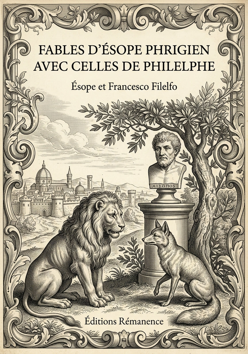 Livre Fables d'Ésope Phrigien avec celles de Philelphe par Ésope et Francesco Filelfo - Couverture - Editions Remanence