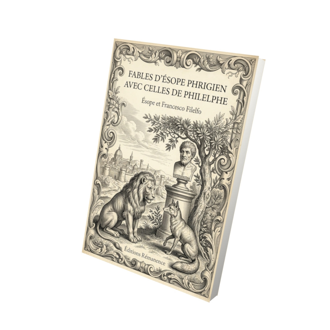 Livre Fables d'Ésope Phrigien avec celles de Philelphe par Ésope et Francesco Filelfo - Vue 3D - Editions Remanence