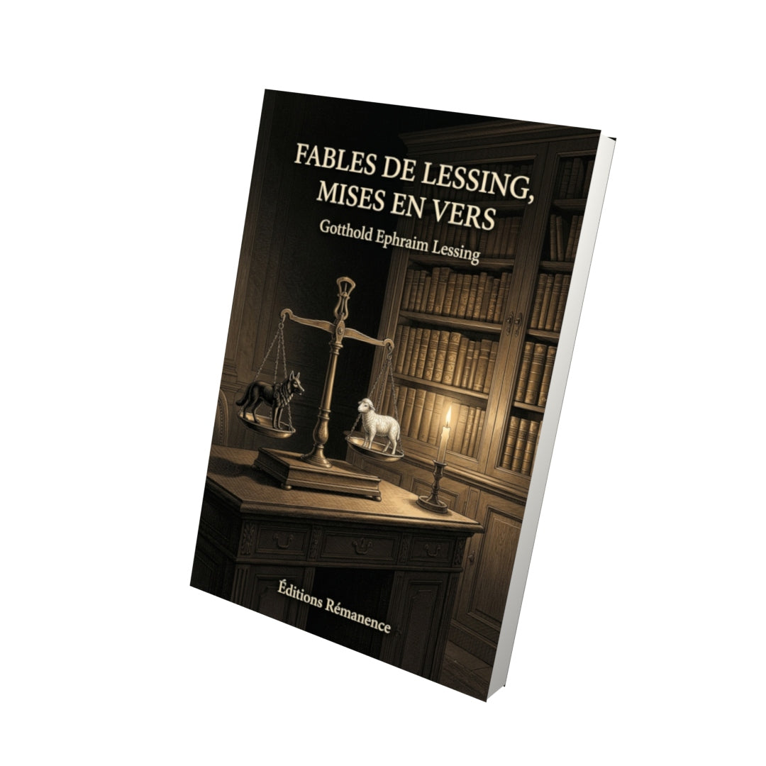Livre Fables de Lessing, mises en vers par Gotthold Ephraim Lessing - Vue 3D - Editions Remanence